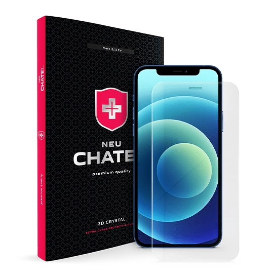 Скло +NEU Chatel Full Cover Crystal with Mesh for iPhone 12/12 Pro Front Clear