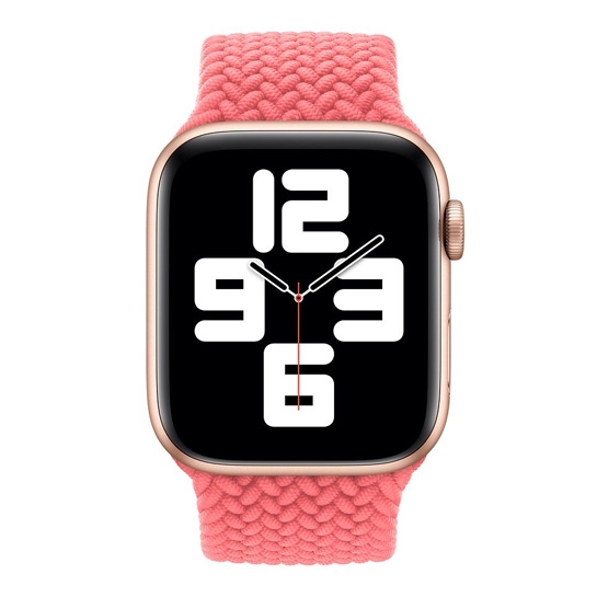 Ремінець Apple Watch Braided Solo Loop 42mm/44mm Pink Punch - Size 7 - ціна, характеристики, відгуки, розстрочка, фото 3