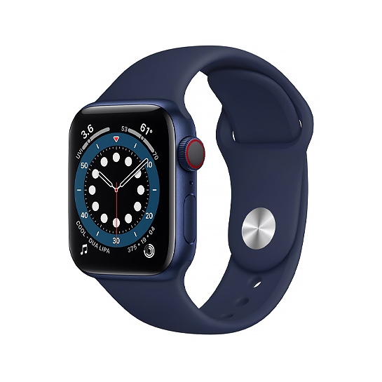 Смарт-часы Apple Watch Series 6 + LTE 40mm Blue Aluminum Case with Deep Navy Sport Band - цена, характеристики, отзывы, рассрочка, фото 1
