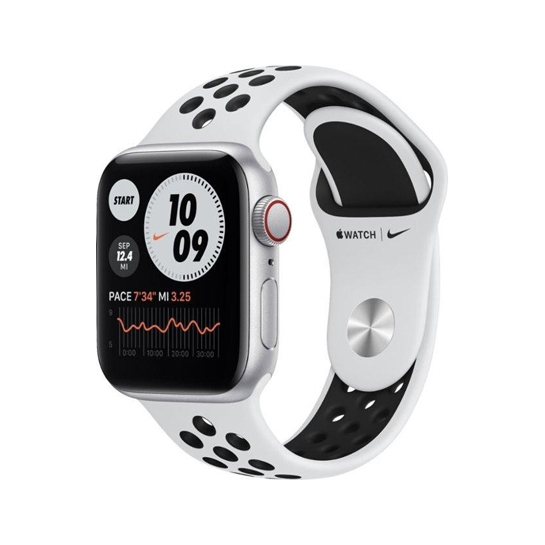 Смарт-часы Apple Watch SE Nike+LTE 40mm Silver Aluminium Case w. Pure Platinum/Black Nike Sport Band - цена, характеристики, отзывы, рассрочка, фото 1
