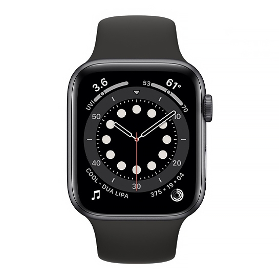 Смарт-годинник Apple Watch Series 6 + LTE 44mm Space Gray Aluminum Case with Black Sport Band - ціна, характеристики, відгуки, розстрочка, фото 2
