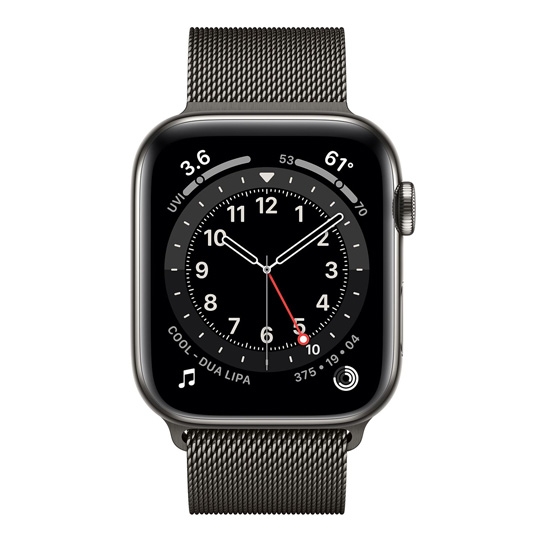 Б/У Смарт-часы Apple Watch Series 6 + LTE 44mm Graphite Stainless Case with Graphite Milanes Loop (5+) - цена, характеристики, отзывы, рассрочка, фото 2