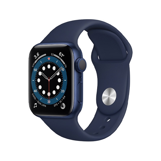 Б/У Смарт-годинник Apple Watch Series 6 40mm Blue Aluminum Case with Deep Navy Sport Band (Ідеальний) - ціна, характеристики, відгуки, розстрочка, фото 1