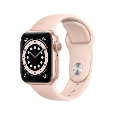 Б/У Смарт-годинник Apple Watch Series 6 40mm Gold Aluminum Case with Pink Sand Sport Band (Відмінний) - цена, характеристики, отзывы, рассрочка, фото 1