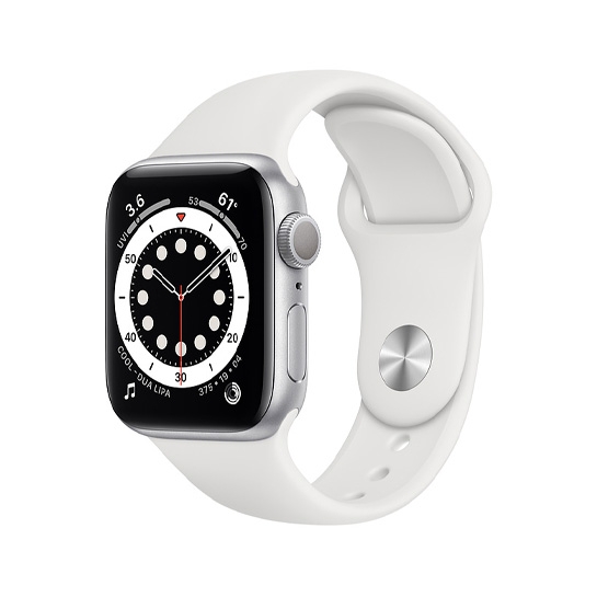Б/У Смарт-годинник Apple Watch Series 6 40mm Silver Aluminum Case with White Sport Band (Ідеальний) - ціна, характеристики, відгуки, розстрочка, фото 1