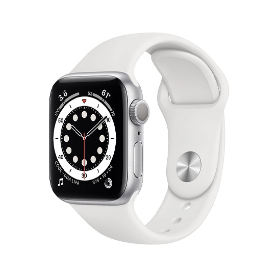 Б/У Смарт-годинник Apple Watch Series 6 40mm Silver Aluminum Case with White Sport Band (Відмінний)