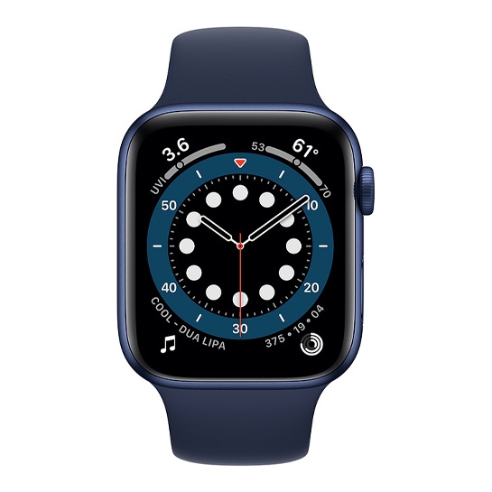 Б/У Смарт-годинник Apple Watch Series 6 44mm Blue Aluminum Case with Deep Navy Sport Band (5+) - ціна, характеристики, відгуки, розстрочка, фото 2