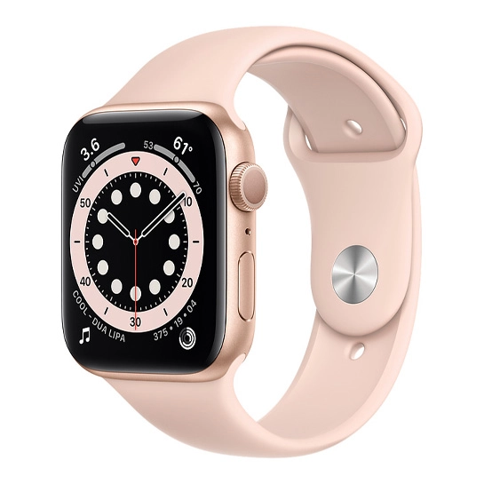 Б/У Смарт-часы Apple Watch Series 6 44mm Gold Aluminum Case with Pink Sand Sport Band (Идеальное)