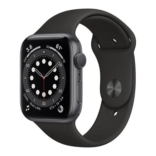 Б/У Смарт-годинник Apple Watch Series 6 44mm Space Gray Aluminum Case with Black Sport Band (Відмінний)