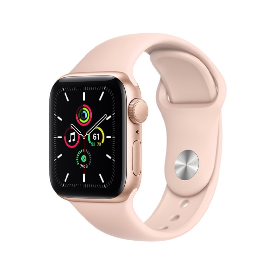 Б/У Смарт-годинник Apple Watch SE 40mm Gold Aluminum Case with Pink Sand Sport Band (Ідеальний) - ціна, характеристики, відгуки, розстрочка, фото 1