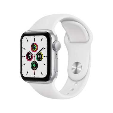 Б/У Смарт-часы Apple Watch SE 40mm Silver Aluminum Case with White Sport Band (Идеальное) - цена, характеристики, отзывы, рассрочка, фото 1
