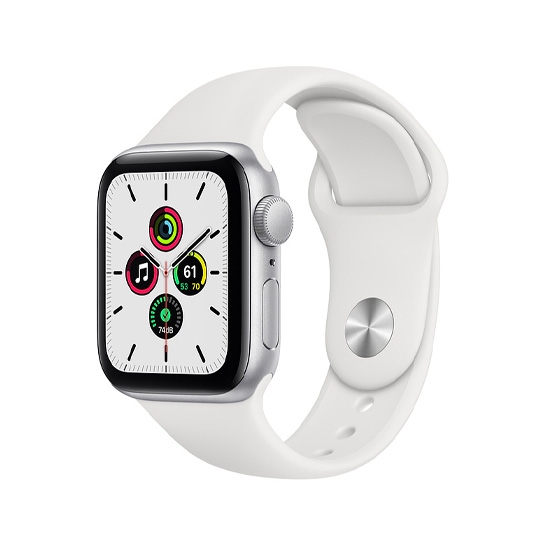 Б/У Смарт-годинник Apple Watch SE 40mm Silver Aluminum Case with White Sport Band (Ідеальний) - ціна, характеристики, відгуки, розстрочка, фото 1