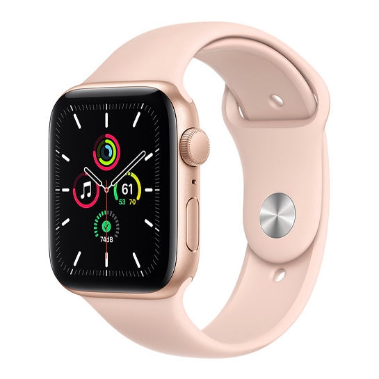 Б/У Смарт-часы Apple Watch SE 44mm Gold Aluminum Case with Pink Sand Sport Band (Отличное) - цена, характеристики, отзывы, рассрочка, фото 1