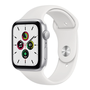 Б/У Смарт-часы Apple Watch SE 44mm Silver Aluminum Case with White Sport Band (Отличное) - цена, характеристики, отзывы, рассрочка, фото 1