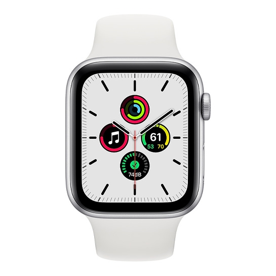 Б/У Смарт-часы Apple Watch SE 44mm Silver Aluminum Case with White Sport Band (5+) - цена, характеристики, отзывы, рассрочка, фото 2