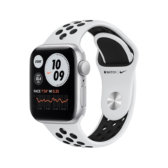 Б/У Смарт-годинник Apple Watch SE Nike+ 40mm Silver Aluminum Case with Pure Platinum/Black Sport Band (Відмінний)