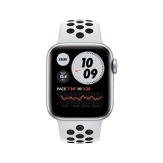 Б/У Смарт-часы Apple Watch SE Nike+ 40mm Silver Aluminum Case with Pure Platinum/Black Sport Band (Идеальное) - цена, характеристики, отзывы, рассрочка, фото 2