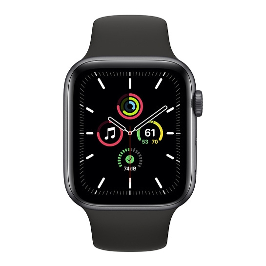 Смарт-годинник Apple Watch SE + LTE 44mm Space Gray Aluminum Case with Black Sport Band - ціна, характеристики, відгуки, розстрочка, фото 2