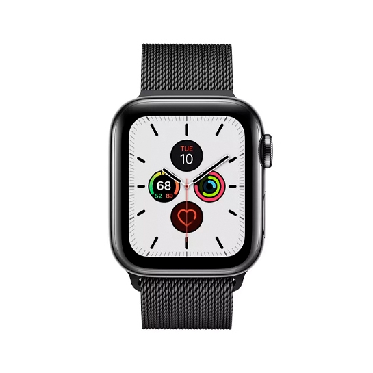 Смарт-годинник Apple Watch Series 5 + LTE 40mm Space Black Stainless Steel Case with Black Milanese Loop - ціна, характеристики, відгуки, розстрочка, фото 2