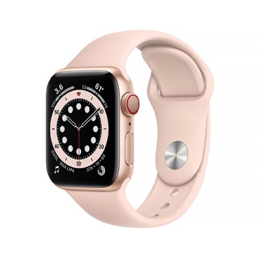 Смарт-часы Apple Watch Series 6 + LTE 40mm Gold Aluminum Case with Pink Sand Sport Band