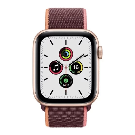Смарт-годинник Apple Watch SE + LTE 44mm Gold Aluminum Case with Plum Sport Loop - ціна, характеристики, відгуки, розстрочка, фото 3
