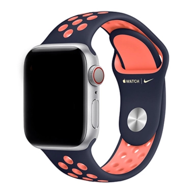Ремешок Apple Nike Sport Band for Apple Watch 42mm/44mm Blue Black/Bright Mango - цена, характеристики, отзывы, рассрочка, фото 1