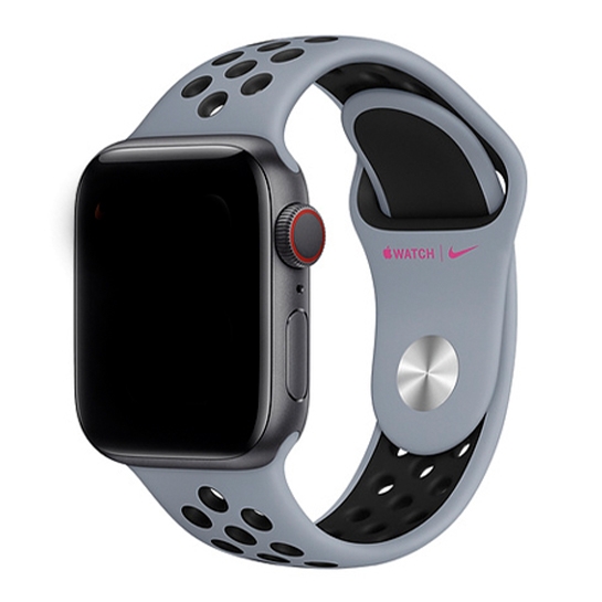 Ремінець Apple Nike Sport Band for Apple Watch 42mm/44mm Obsidian Mist/Black - цена, характеристики, отзывы, рассрочка, фото 1