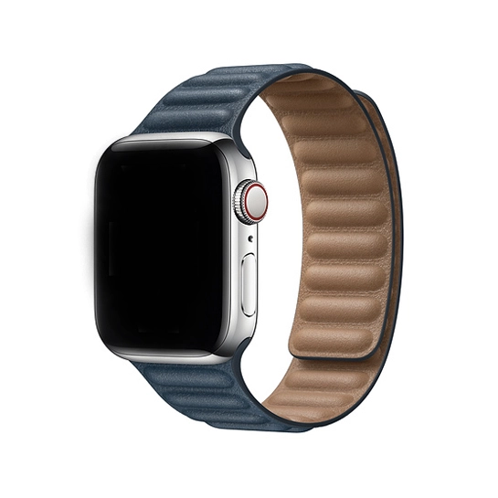 Ремешок Apple Leather Link for Apple Watch 38mm/40mm Baltic Blue - S/M