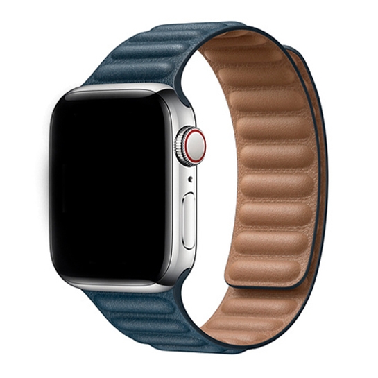 Ремінець Apple Leather Link for Apple Watch 42mm/44mm Baltic Blue - S/M - цена, характеристики, отзывы, рассрочка, фото 1