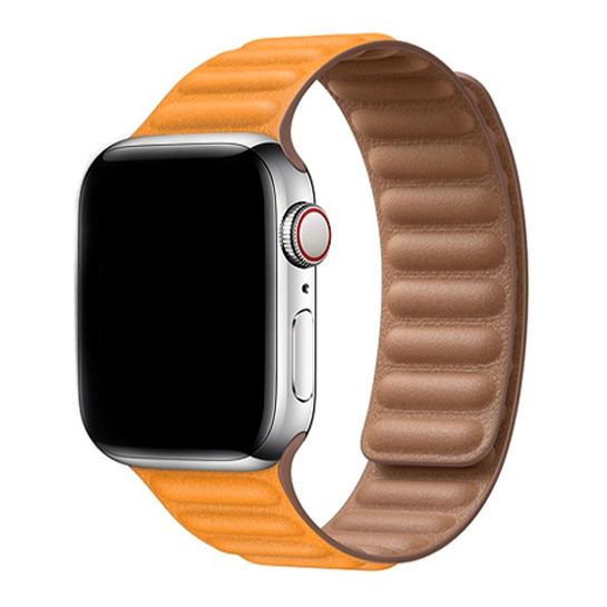 Ремешок Apple Leather Link for Apple Watch 42mm/44mm California Poppy - S/M