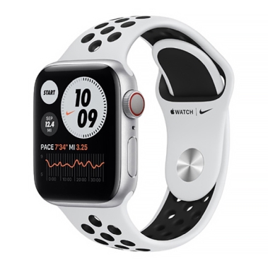 Смарт-часы Apple Watch Series 6 Nike+ LTE 44mm Silver Aluminum Case Pure Platinum/Black Sport Band
