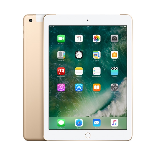 Б/У Планшет Apple iPad 9.7 128Gb Wi-Fi + 4G Gold (2017) (Идеальное) - цена, характеристики, отзывы, рассрочка, фото 1
