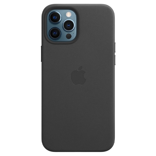Чехол Apple Leather Case with MagSafe for iPhone 12 Pro Max Black - цена, характеристики, отзывы, рассрочка, фото 1
