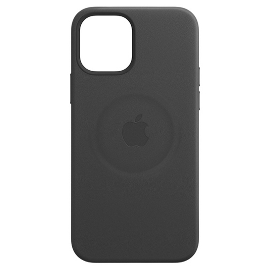 Чохол Apple Leather Case with MagSafe for iPhone 12 Pro Max Black - ціна, характеристики, відгуки, розстрочка, фото 2
