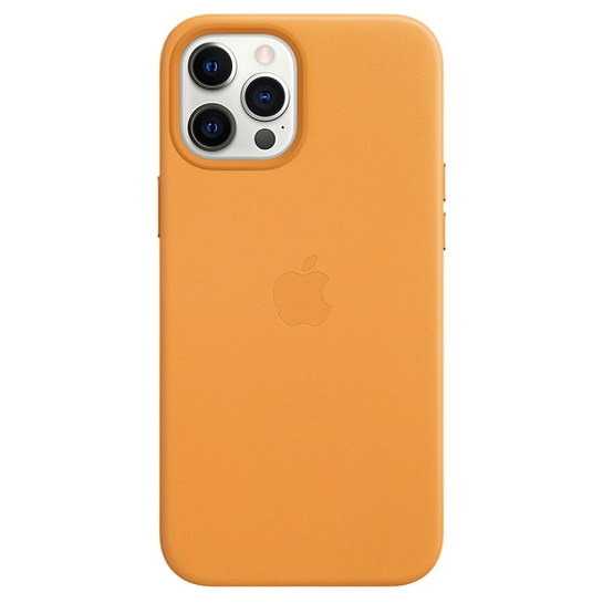 Чохол Apple Leather Case with MagSafe for iPhone 12 Pro Max California Poppy - ціна, характеристики, відгуки, розстрочка, фото 1