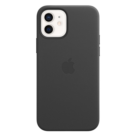 Чохол Apple Leather Case with MagSafe for iPhone 12/12 Pro Black - ціна, характеристики, відгуки, розстрочка, фото 1