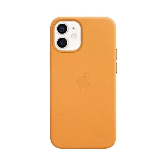 Чехол Apple Leather Case with MagSafe for iPhone 12 Mini California Poppy - цена, характеристики, отзывы, рассрочка, фото 1