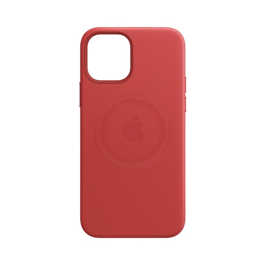 Чехол Apple Leather Case with MagSafe for iPhone 12 Mini (PRODUCT) RED - цена, характеристики, отзывы, рассрочка, фото 2