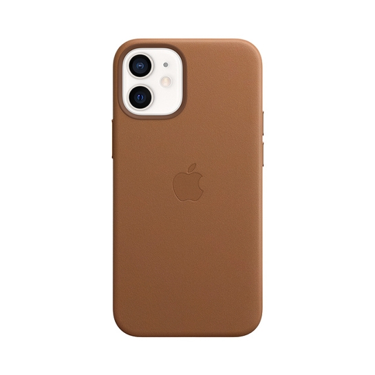 Чохол Apple Leather Case with MagSafe for iPhone 12 Mini Saddle Brown - ціна, характеристики, відгуки, розстрочка, фото 1