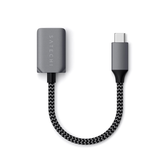 Переходник Satechi USB-C to USB 3.0 Adapter Cable Space Gray - цена, характеристики, отзывы, рассрочка, фото 1