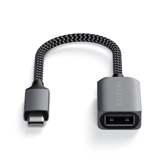 Перехідник Satechi USB-C to USB 3.0 Adapter Cable Space Gray - ціна, характеристики, відгуки, розстрочка, фото 2