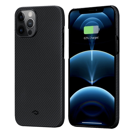 Чохол Pitaka Air Case Twill for iPhone 12 Pro Black/Grey - ціна, характеристики, відгуки, розстрочка, фото 1