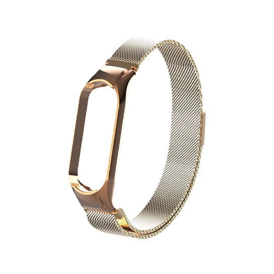 Ремешок для браслета Xiaomi Metal Milanese Mi Band 5 Rose Gold