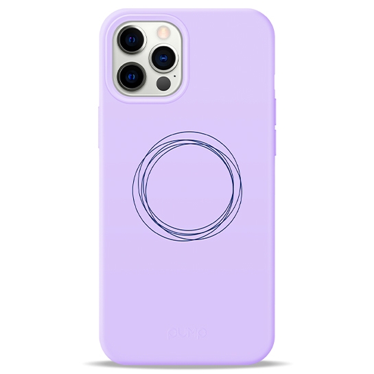 Чохол Pump Silicone Minimalistic Case for iPhone 12 Pro Max Circles on Light Purple # - ціна, характеристики, відгуки, розстрочка, фото 1
