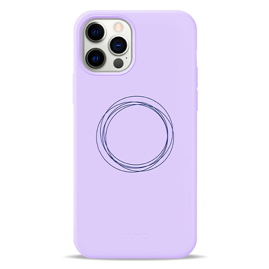 Чохол Pump Silicone Minimalistic Case for iPhone 12/12 Pro Circles on Light Purple # - цена, характеристики, отзывы, рассрочка, фото 1