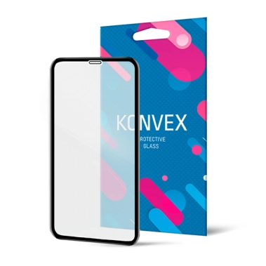 Стекло KONVEX Matte Tempered Glass Full for iPhone 11 Pro Max/XS Max Front Black - цена, характеристики, отзывы, рассрочка, фото 1