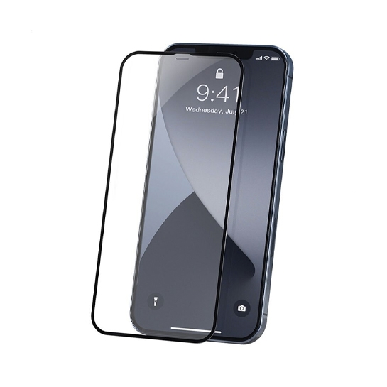 Стекло Baseus Curved Screen Crack Resistant Edges 0.23mm For iPhone 12 Mini Black 1 Pcs - цена, характеристики, отзывы, рассрочка, фото 1