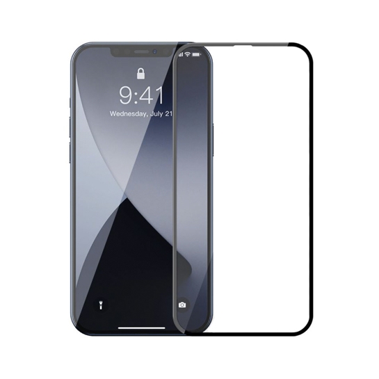 Скло Baseus Curved Screen Glass Protector 0.3mm For iPhone 12 Mini Black 1 Pcs - ціна, характеристики, відгуки, розстрочка, фото 1
