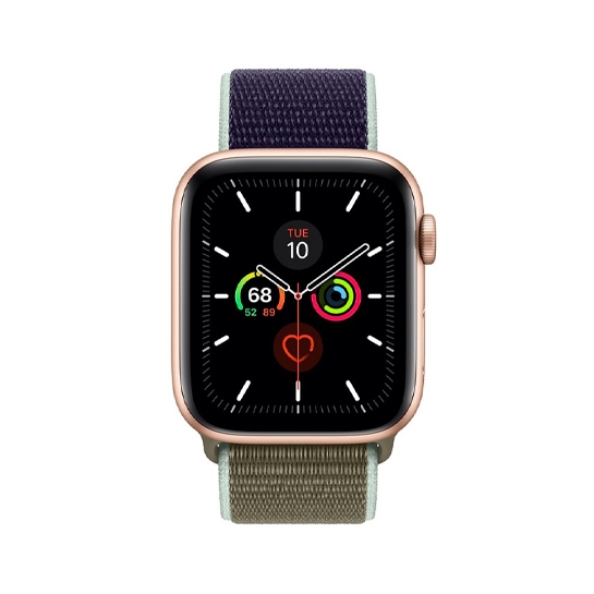 Смарт-годинник Apple Watch Series 5 40mm Gold Aluminum Case with Khaki Sport Loop - ціна, характеристики, відгуки, розстрочка, фото 2