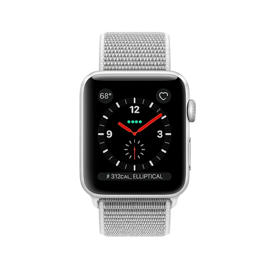 Смарт Часы Apple Watch Series 3 + LTE 38mm Silver Aluminum with Seashell Sport Loop - цена, характеристики, отзывы, рассрочка, фото 2